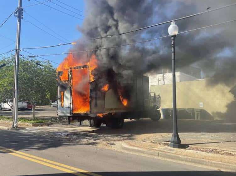 Shredding Truck Fire
