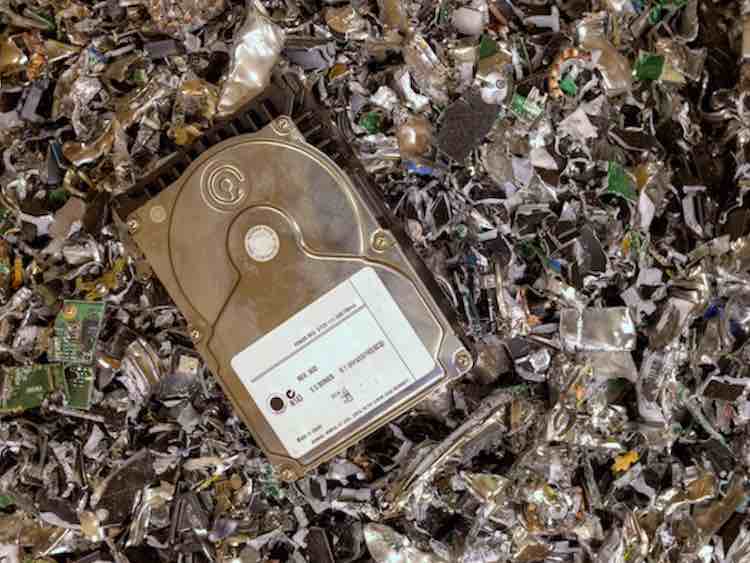 Crushed hard drives